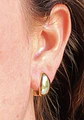 Aros A Presión Gota Espejo bañada en oro 14kl Sin Perforación Earcuff - Miniatura 3