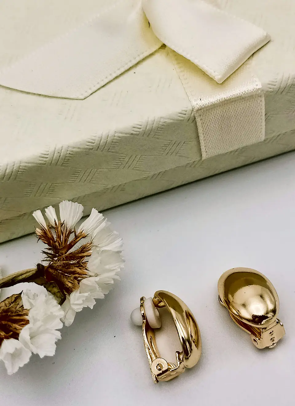 Aros A Presión Gota Espejo bañada en oro 14kl Sin Perforación Earcuff 5