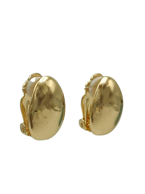 Aros A Presión Gota Espejo bañada en oro 14kl Sin Perforación Earcuff