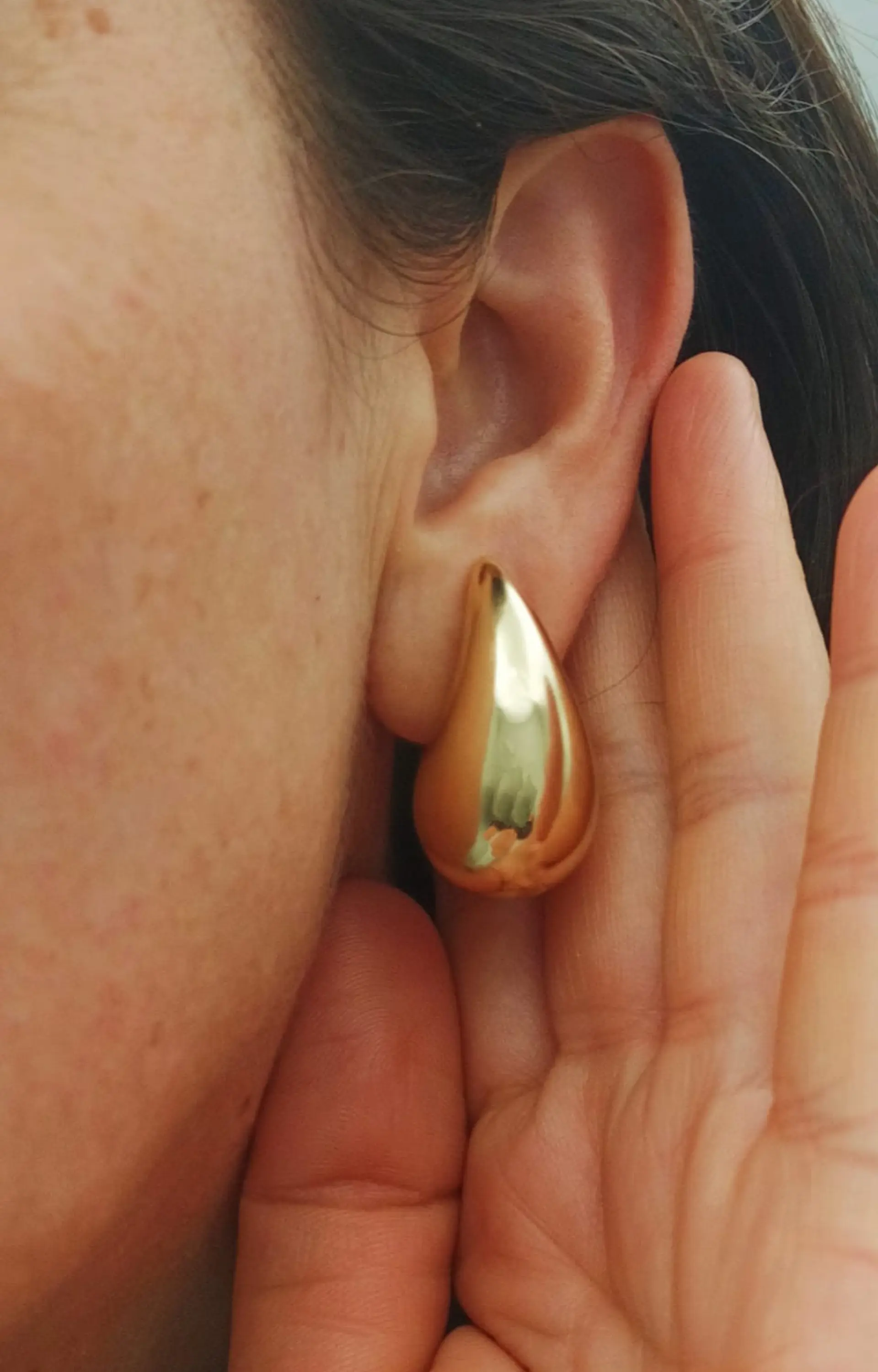 Aros Gota Viral Chapado En Oro 18k Earcuff Sin Perforación 6