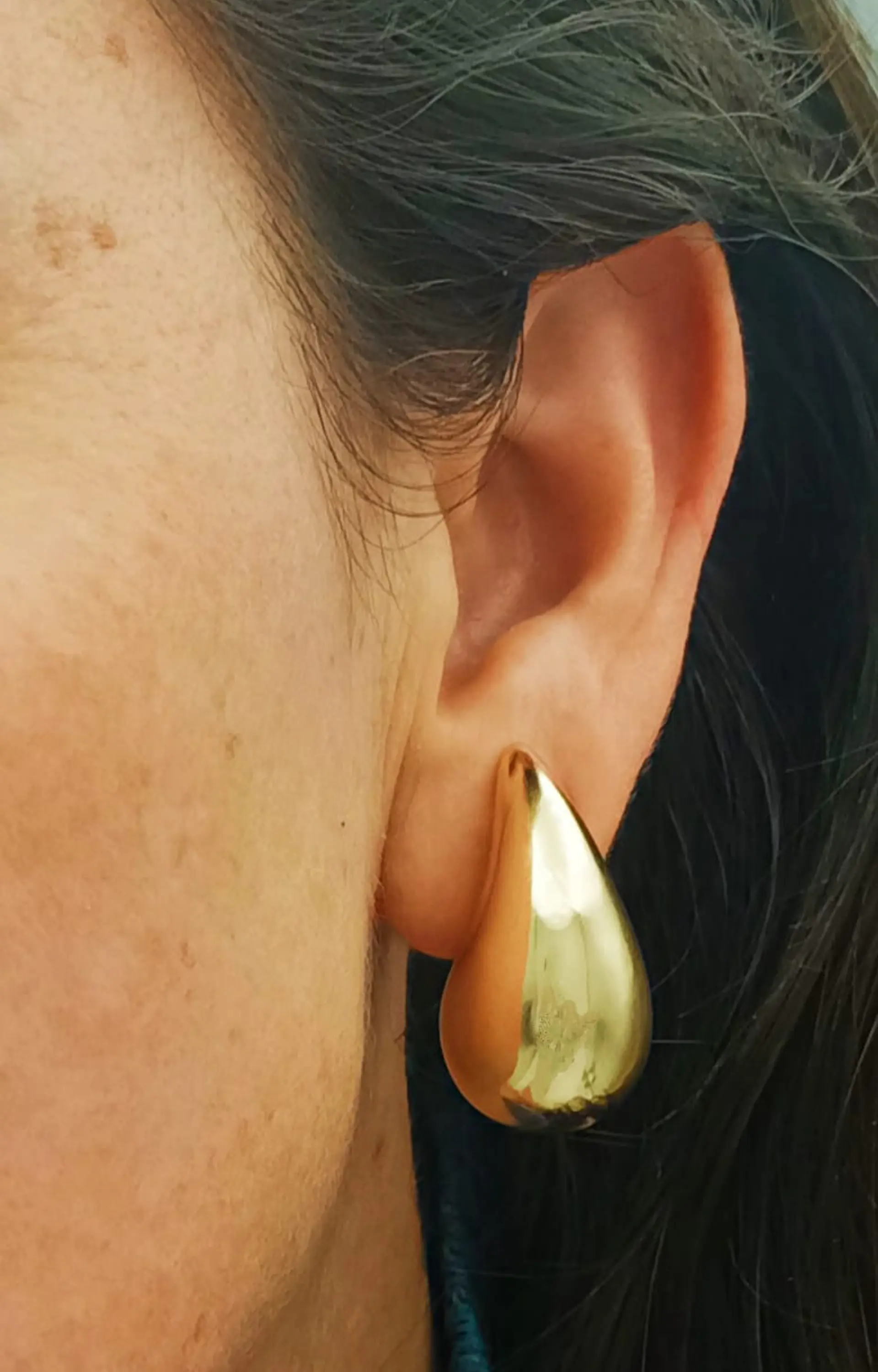 Aros Gota Viral Chapado En Oro 18k Earcuff Sin Perforación 3