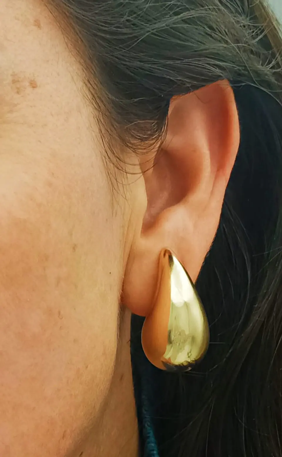 Aros Gota Viral Chapado En Oro 18k Earcuff Sin Perforación 3