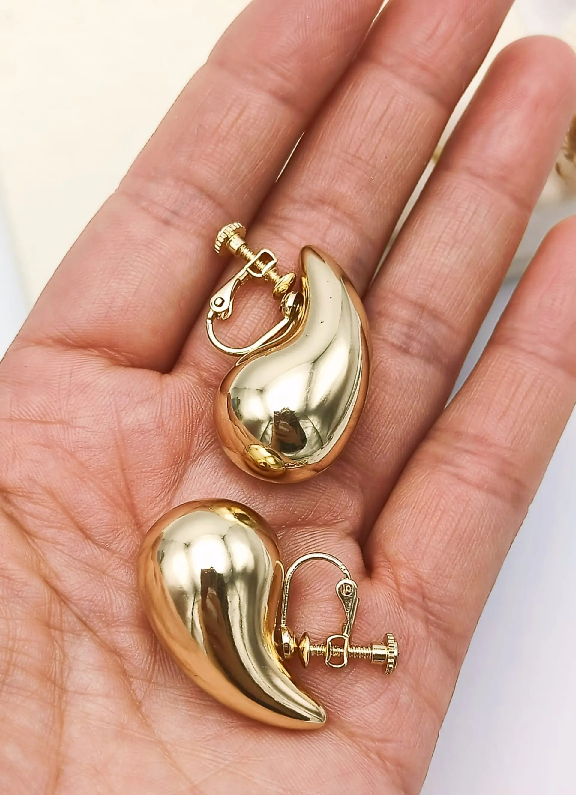 Aros Gota Viral Chapado En Oro 18k Earcuff Sin Perforación 5