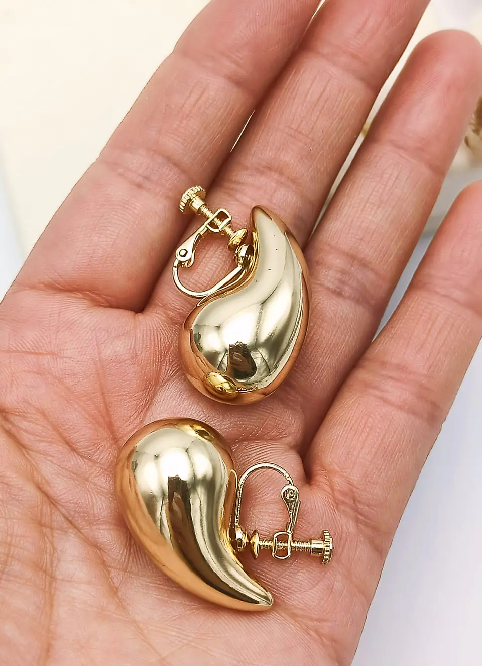 Aros Gota Viral Chapado En Oro 18k Earcuff Sin Perforación 5