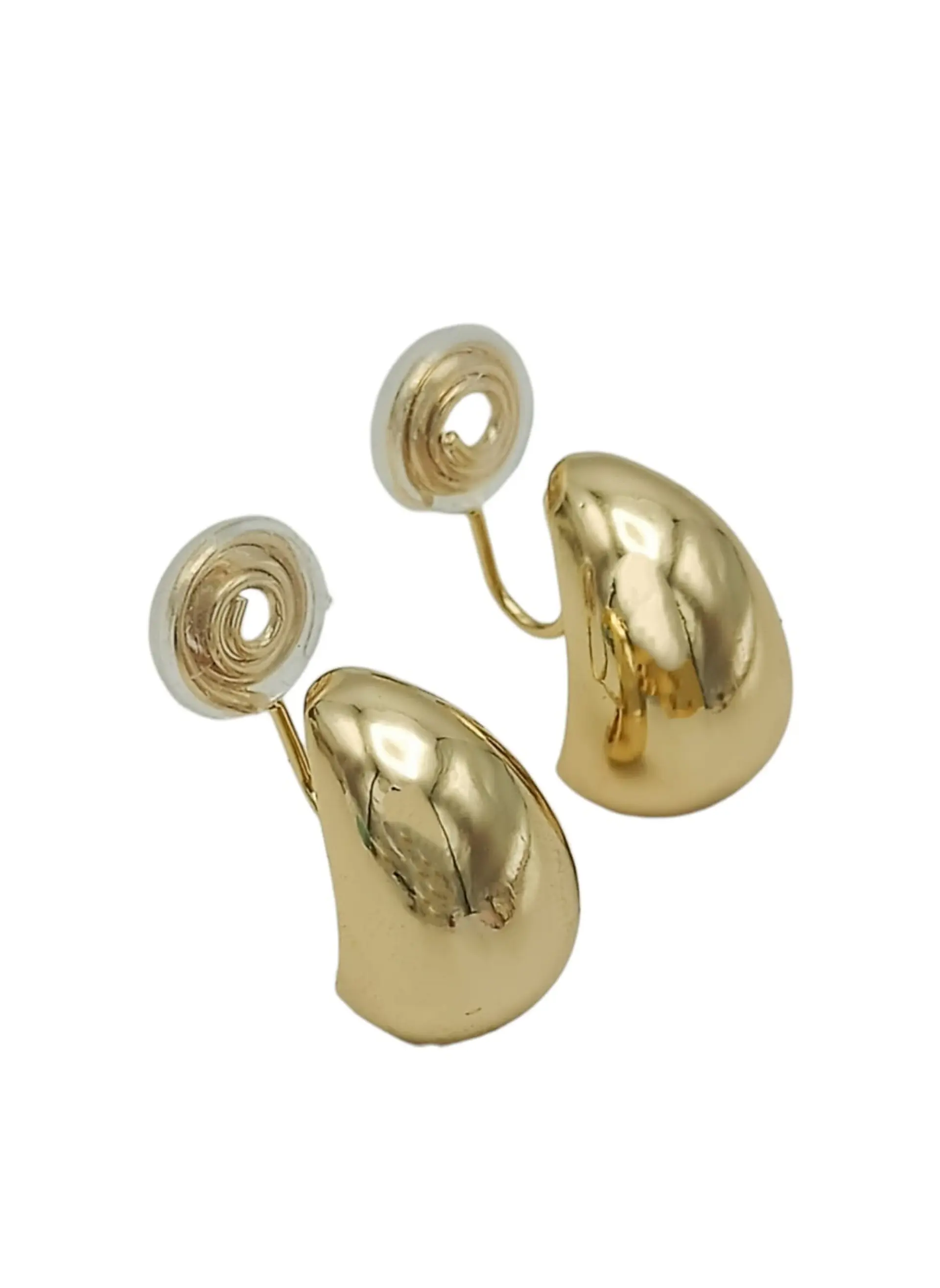Aros Gota Huggies Chapado En Oro 18k Earcuff Sin Perforacion 6