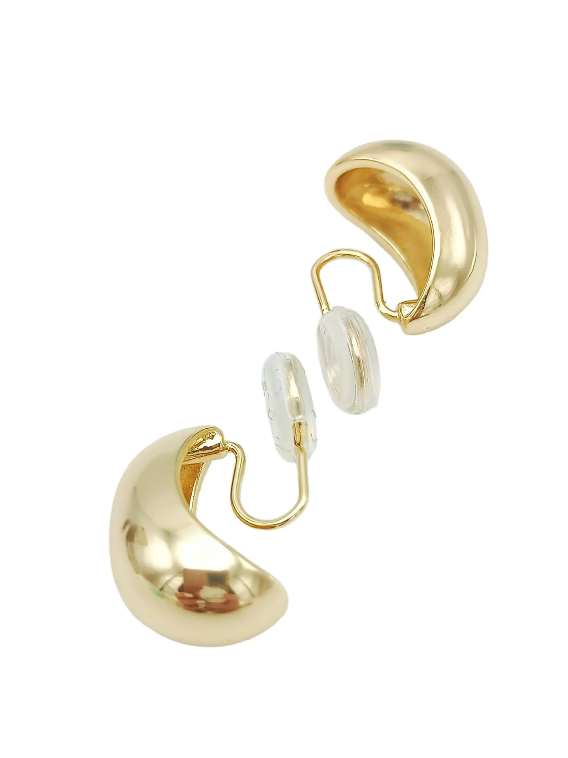 Aros Gota Huggies Chapado En Oro 18k Earcuff Sin Perforacion 8