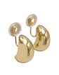 Aros Gota Huggies Chapado En Oro 18k Earcuff Sin Perforacion - Miniatura 1