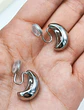 Aros Gota Huggies Chapado En Plata Earcuff Sin Perforación - Miniatura 4