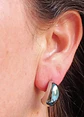 Aros Gota Huggies Chapado En Plata Earcuff Sin Perforación - Miniatura 5