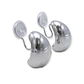 Aros Gota Huggies Chapado En Plata Earcuff Sin Perforación - Miniatura 1