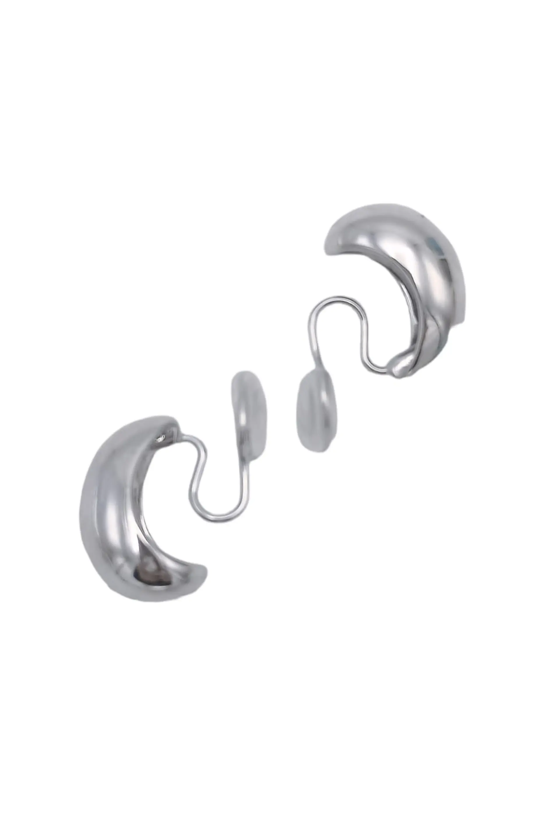 Aros Gota Huggies Chapado En Plata Earcuff Sin Perforación 8