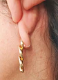 Aros Eslabones Chapado En Oro 18k Earcuff Sin Perforación - Miniatura 4