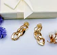 Aros Eslabones Chapado En Oro 18k Earcuff Sin Perforación - Miniatura 5