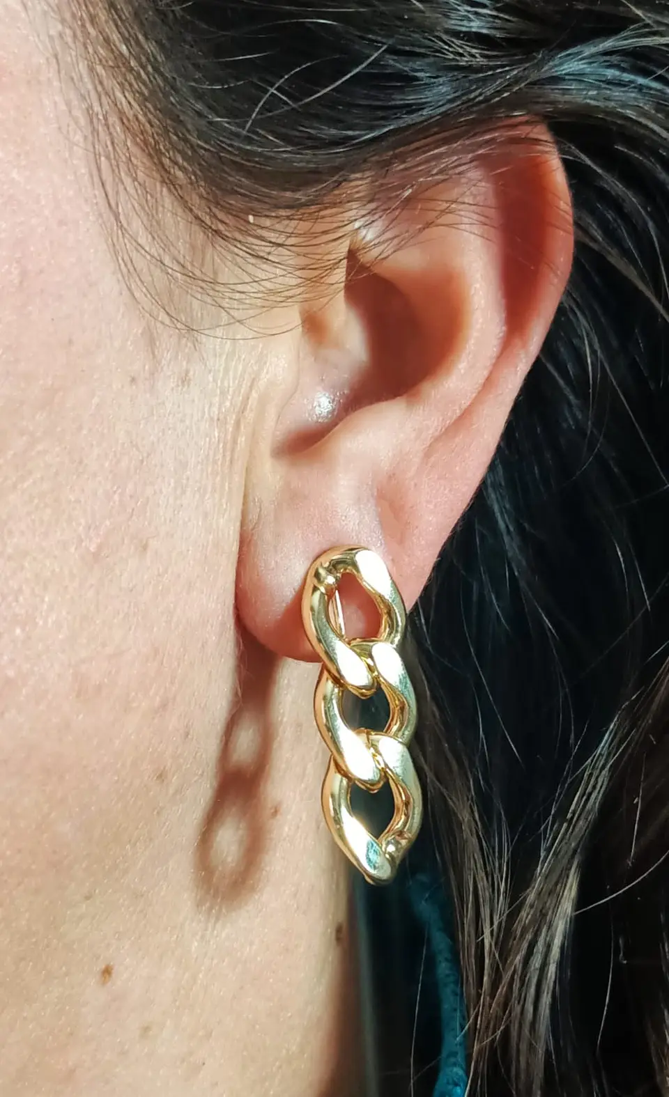 Aros Eslabones Chapado En Oro 18k Earcuff Sin Perforación 6