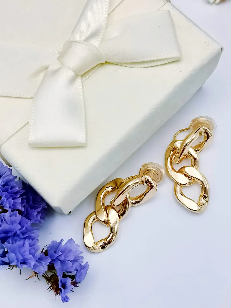 Aros Eslabones Chapado En Oro 18k Earcuff Sin Perforación 2