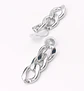 Aros Cadena Eslabones Plateados Earcuff Sin Perforacion - Miniatura 4