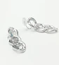 Aros Cadena Eslabones Plateados Earcuff Sin Perforacion - Miniatura 6