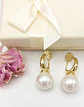 Aros Perla Chapado En Oro 18k Earcuff Sin Perforacion - Miniatura 2