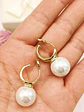 Aros Perla Chapado En Oro 18k Earcuff Sin Perforacion - Miniatura 4