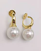 Aros Perla Chapado En Oro 18k Earcuff Sin Perforacion - Miniatura 5