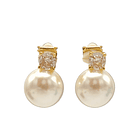 Aros Perla Zircon Chapado En Oro 18k Earcuff Sin Perforacion 1