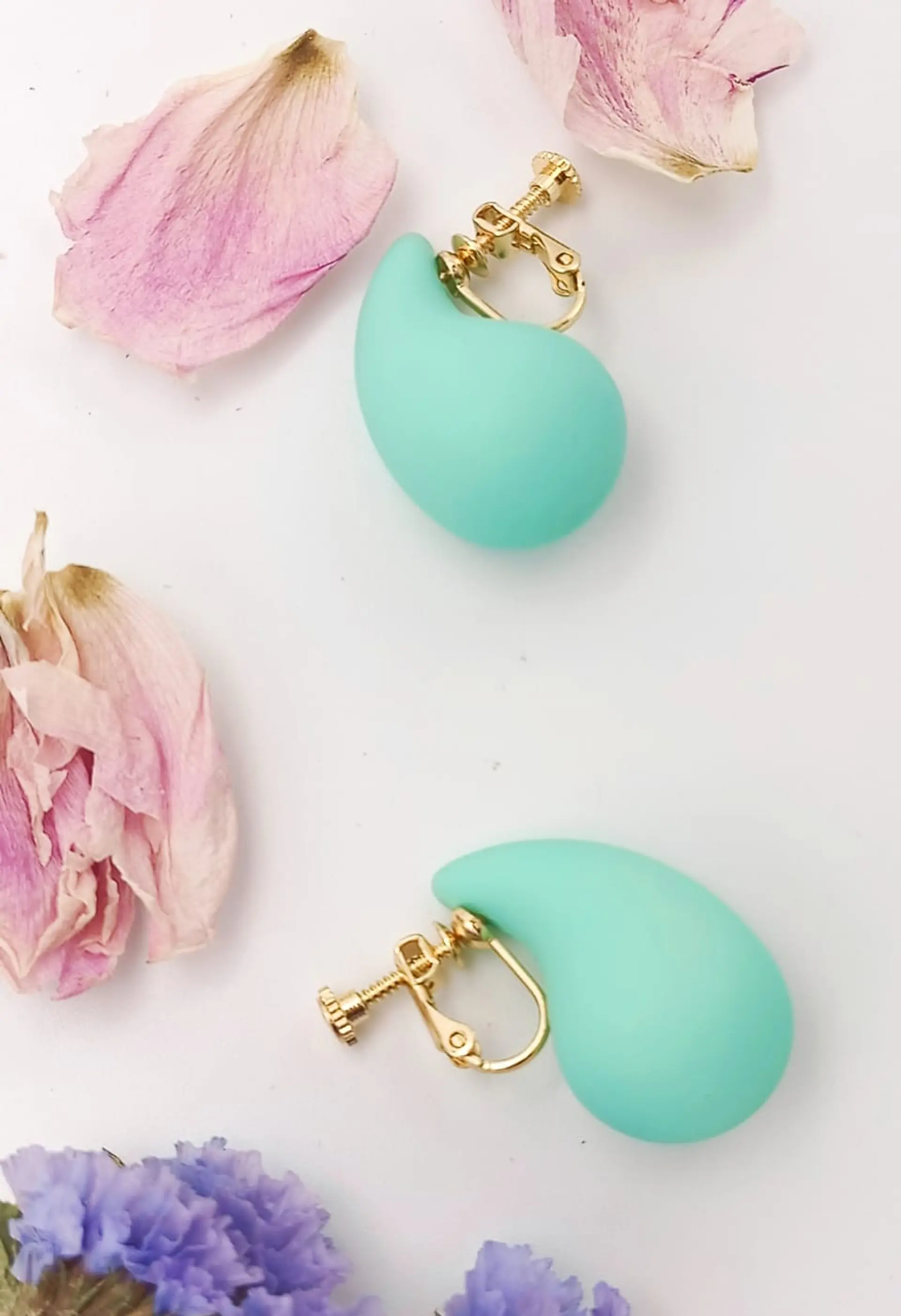 Aros Gota Celeste Earcuff Sin Perforacion Drop  2