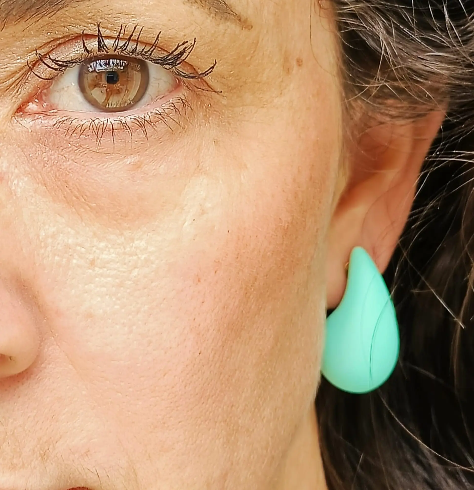 Aros Gota Celeste Earcuff Sin Perforacion Drop  3