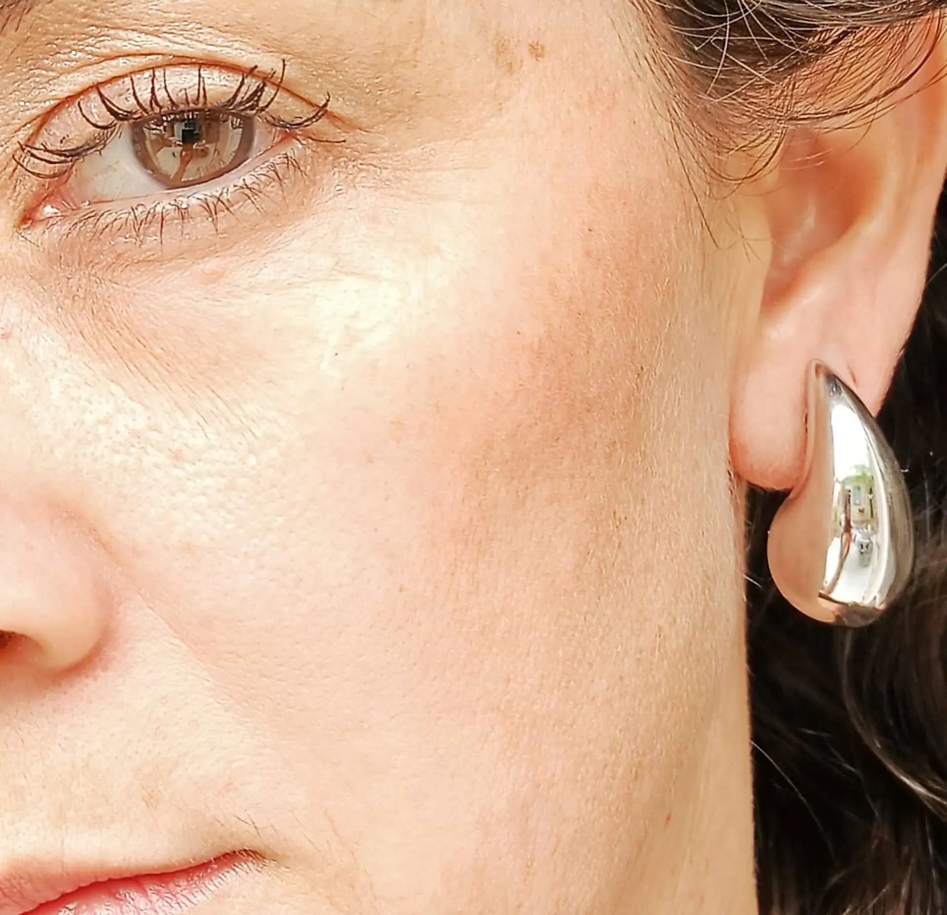 Aros Gota Chapado En Plata Earcuff Sin Perforación 3
