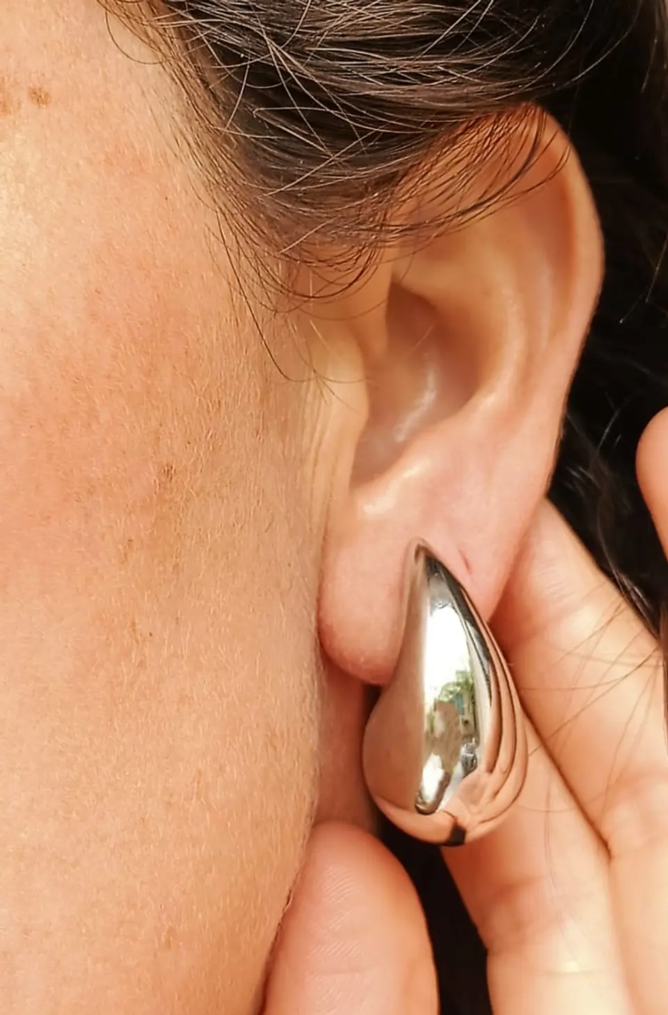 Aros Gota Chapado En Plata Earcuff Sin Perforación 4