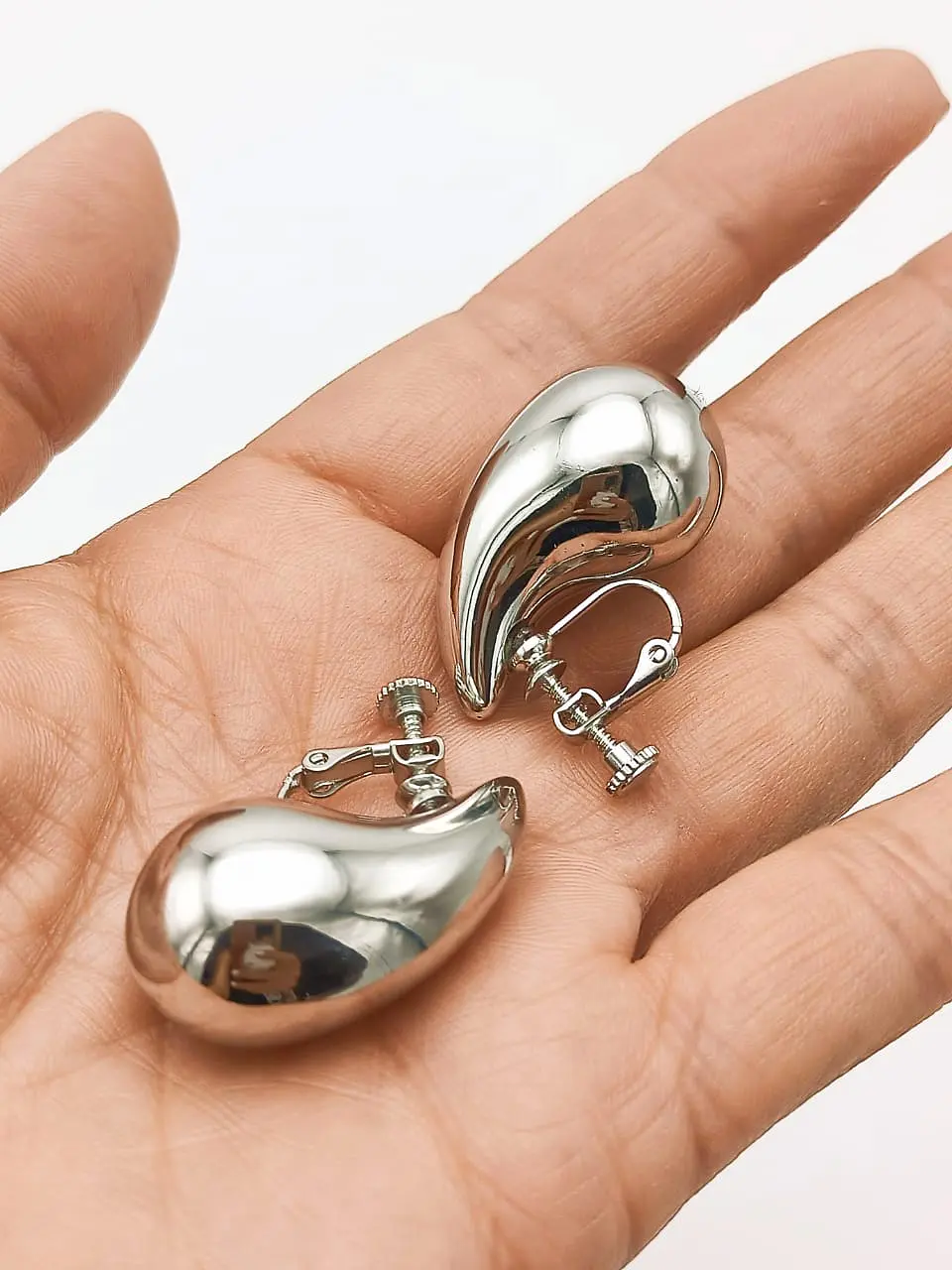 Aros Gota Chapado En Plata Earcuff Sin Perforación 5