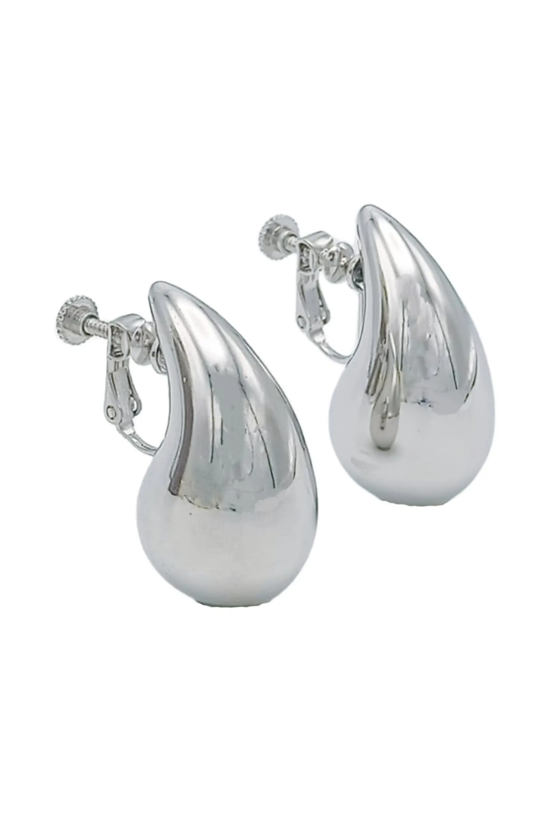 Aros Gota Chapado En Plata Earcuff Sin Perforación 1