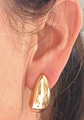 Aros Gota Espejo Earcuff Sin Perforacion Chapado En Oro 18k - Miniatura 5