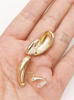 Aros Gota Espejo Earcuff Sin Perforacion Chapado En Oro 18k - Miniatura 6