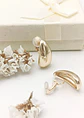 Aros Gota Espejo Earcuff Sin Perforacion Chapado En Oro 18k - Miniatura 2