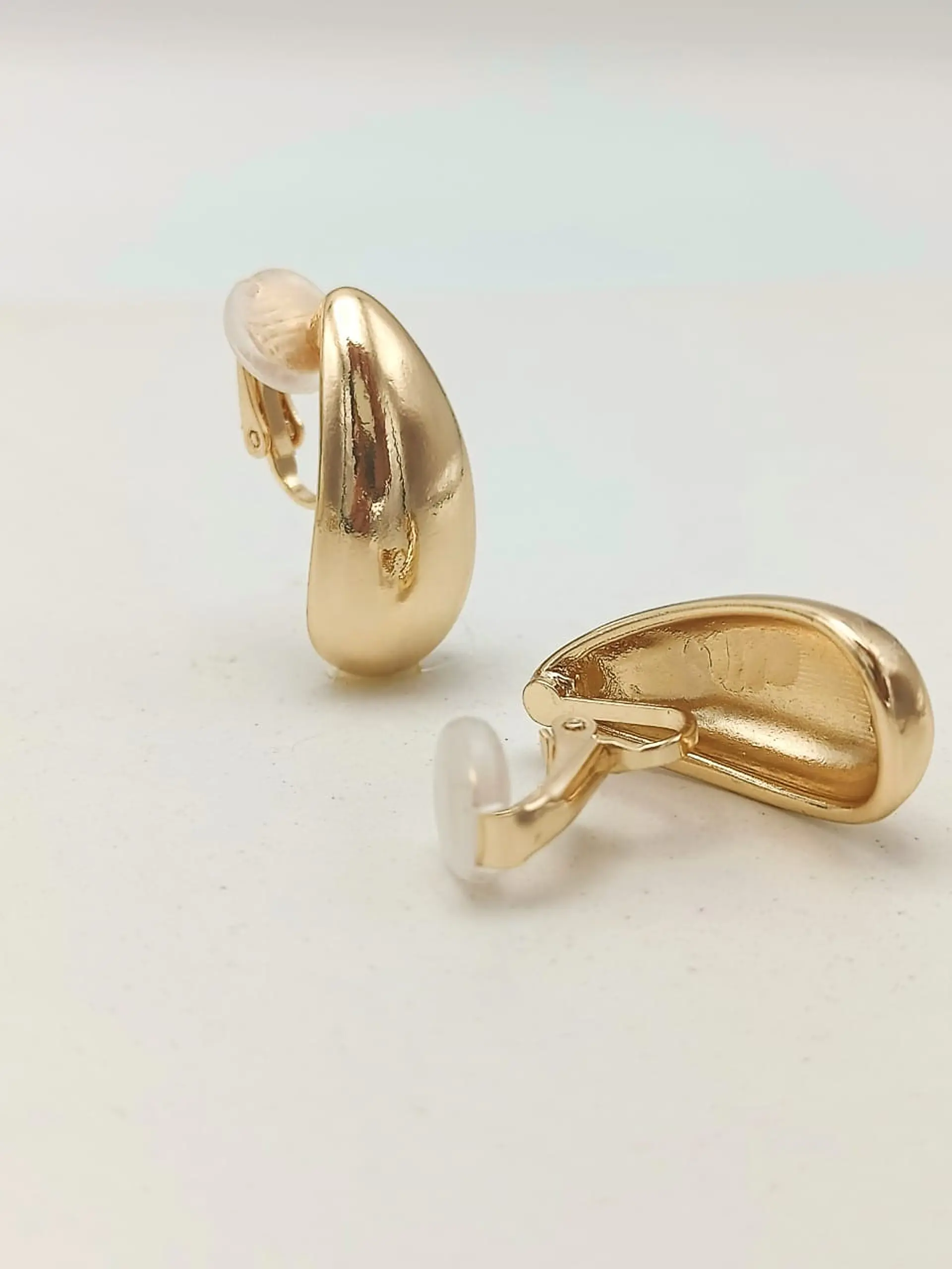 Aros Gota Espejo Earcuff Sin Perforacion Chapado En Oro 18k 7