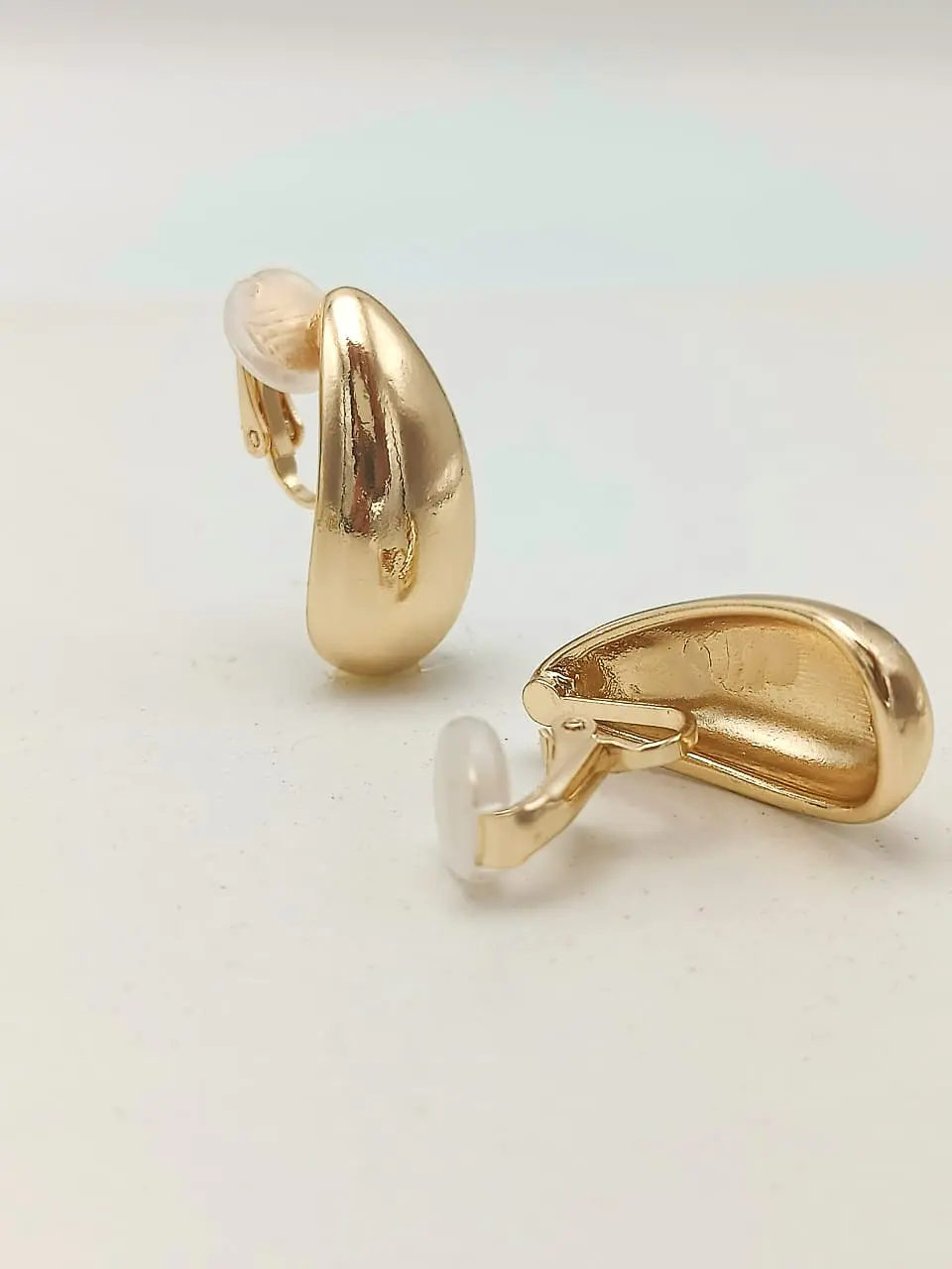 Aros Gota Espejo Earcuff Sin Perforacion Chapado En Oro 18k 7