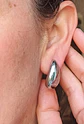 Aros Gota Espejo Viral Earcuff Sin Perforación Plateado - Miniatura 3