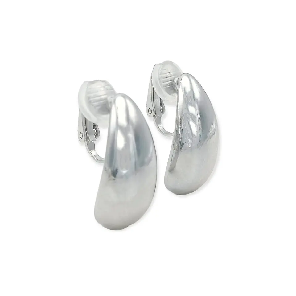 Aros Gota Espejo Viral Earcuff Sin Perforación Plateado 7