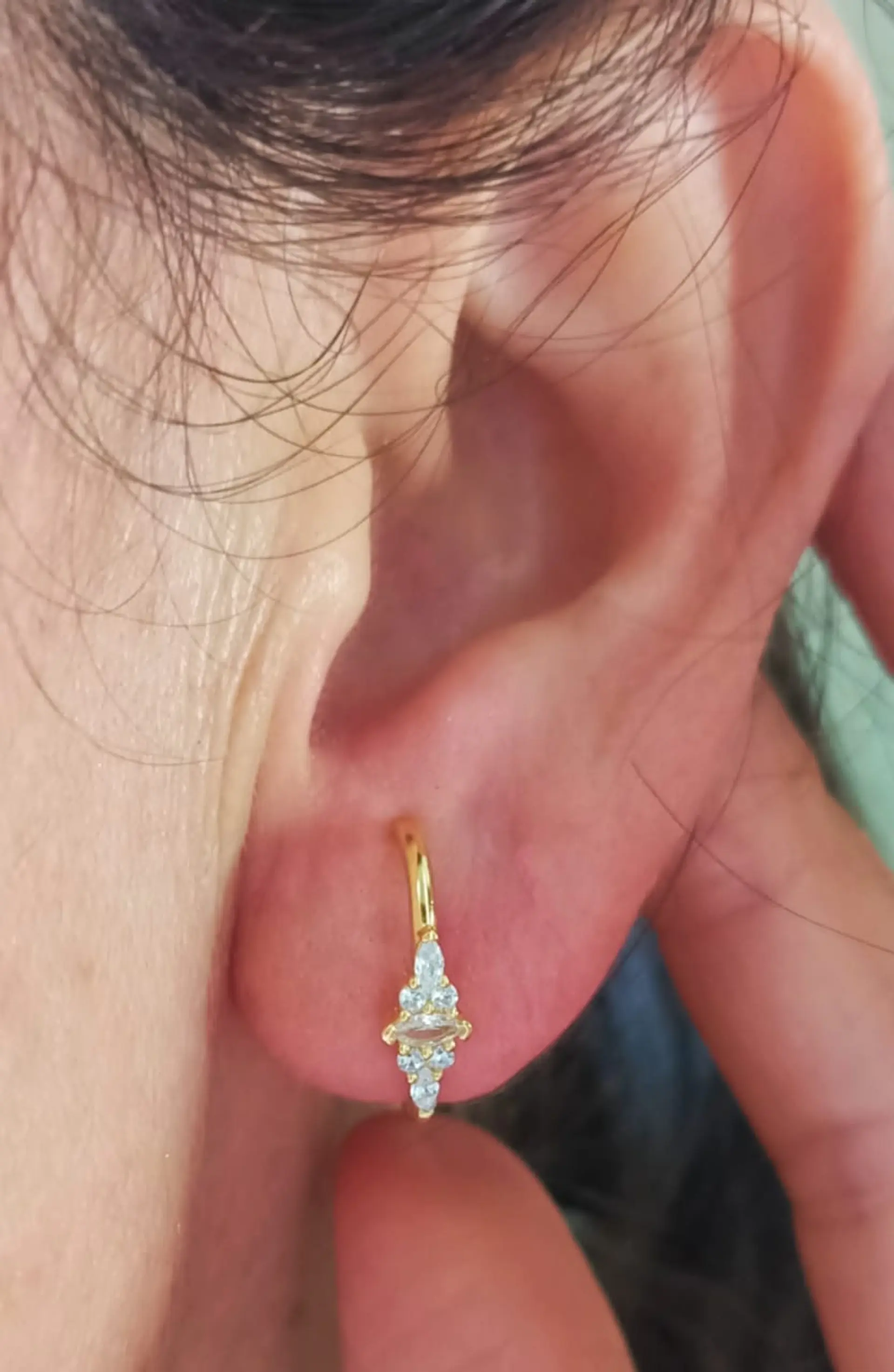 Aros Envolventes Modelo Lucero Plata S925 Chapada En Oro 18k 7