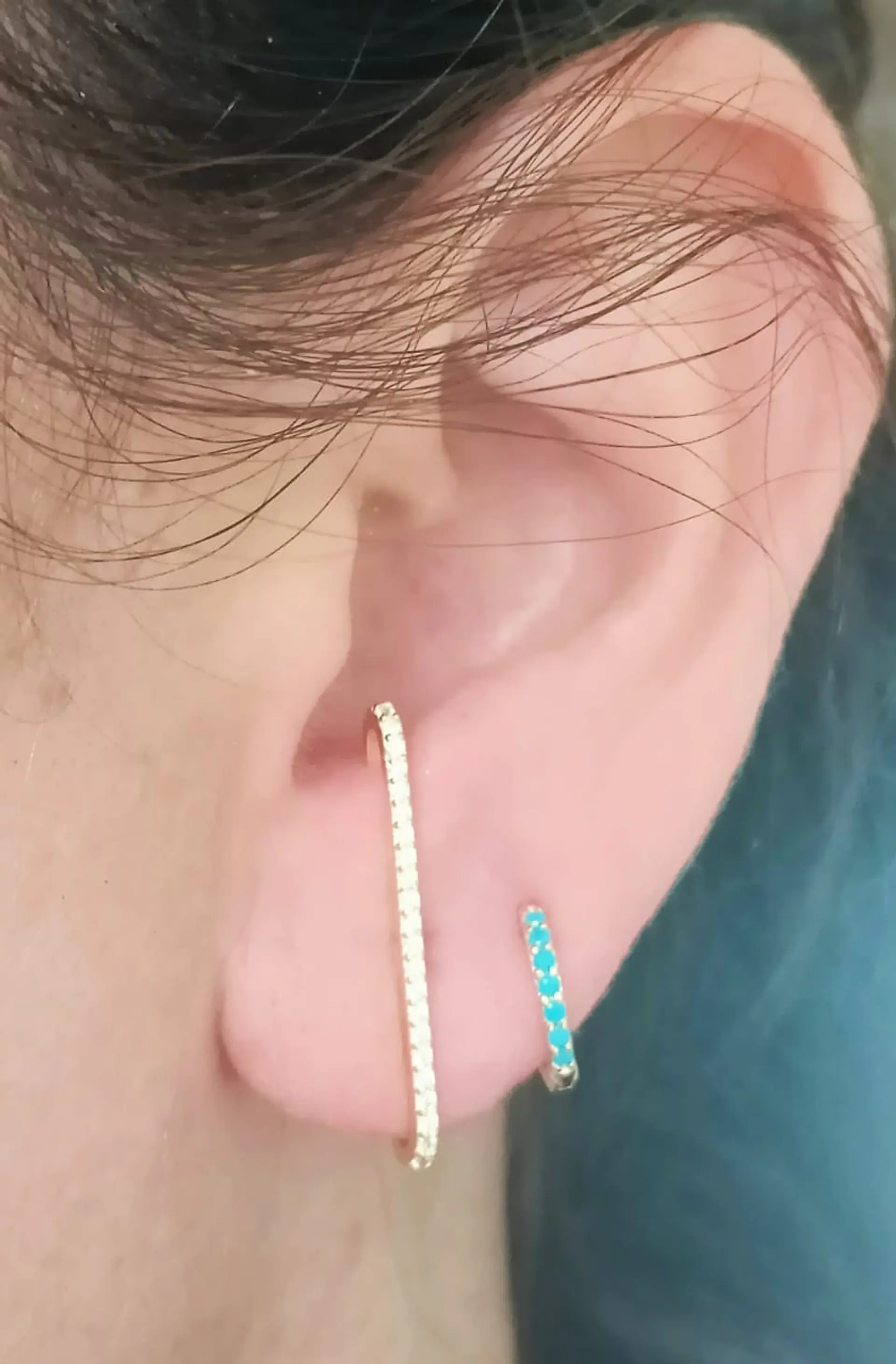 Aros Envolventes Modelo Monolito Plata S925 Chapada En Oro 18k 3