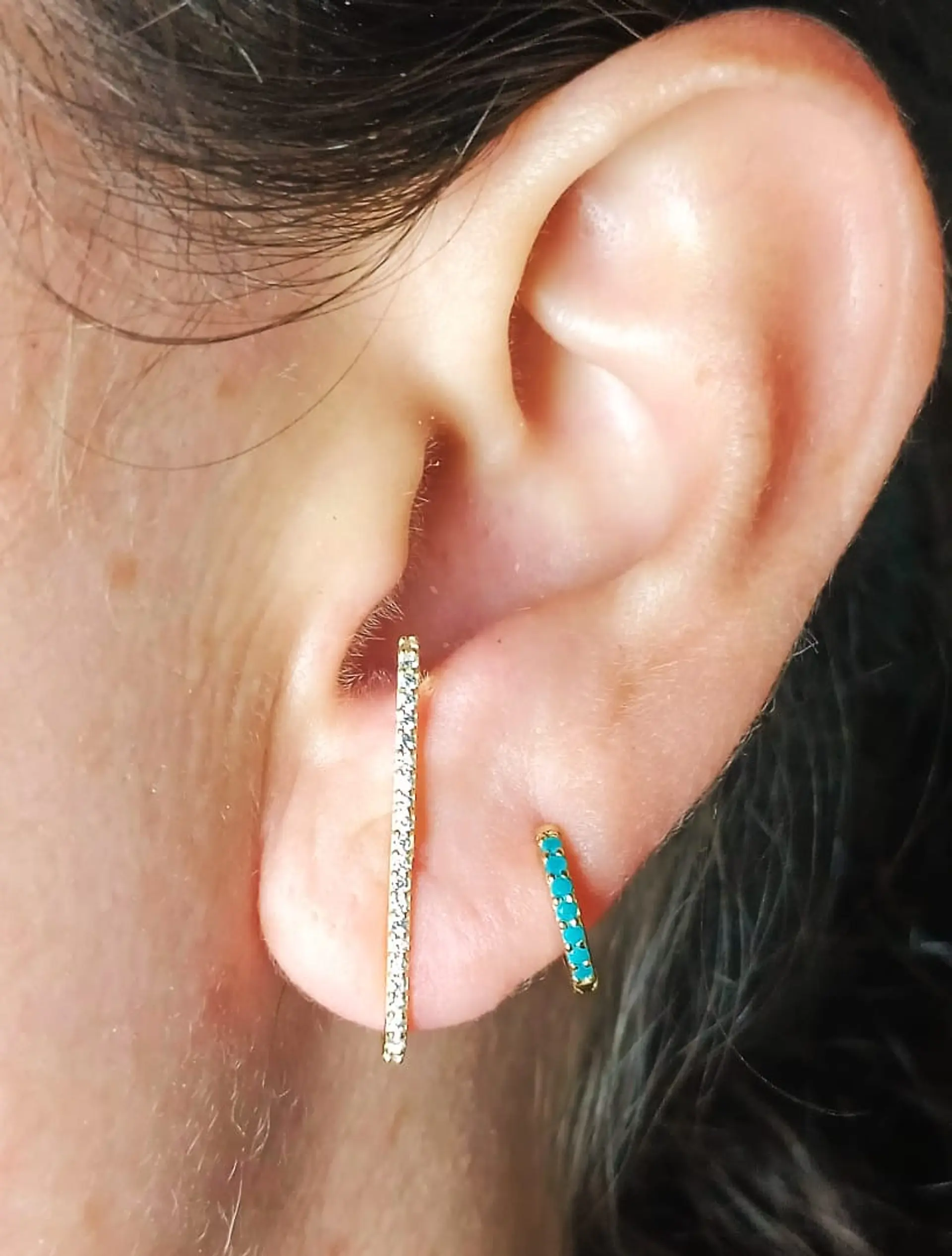 Aros Envolventes Modelo Monolito Plata S925 Chapada En Oro 18k 6