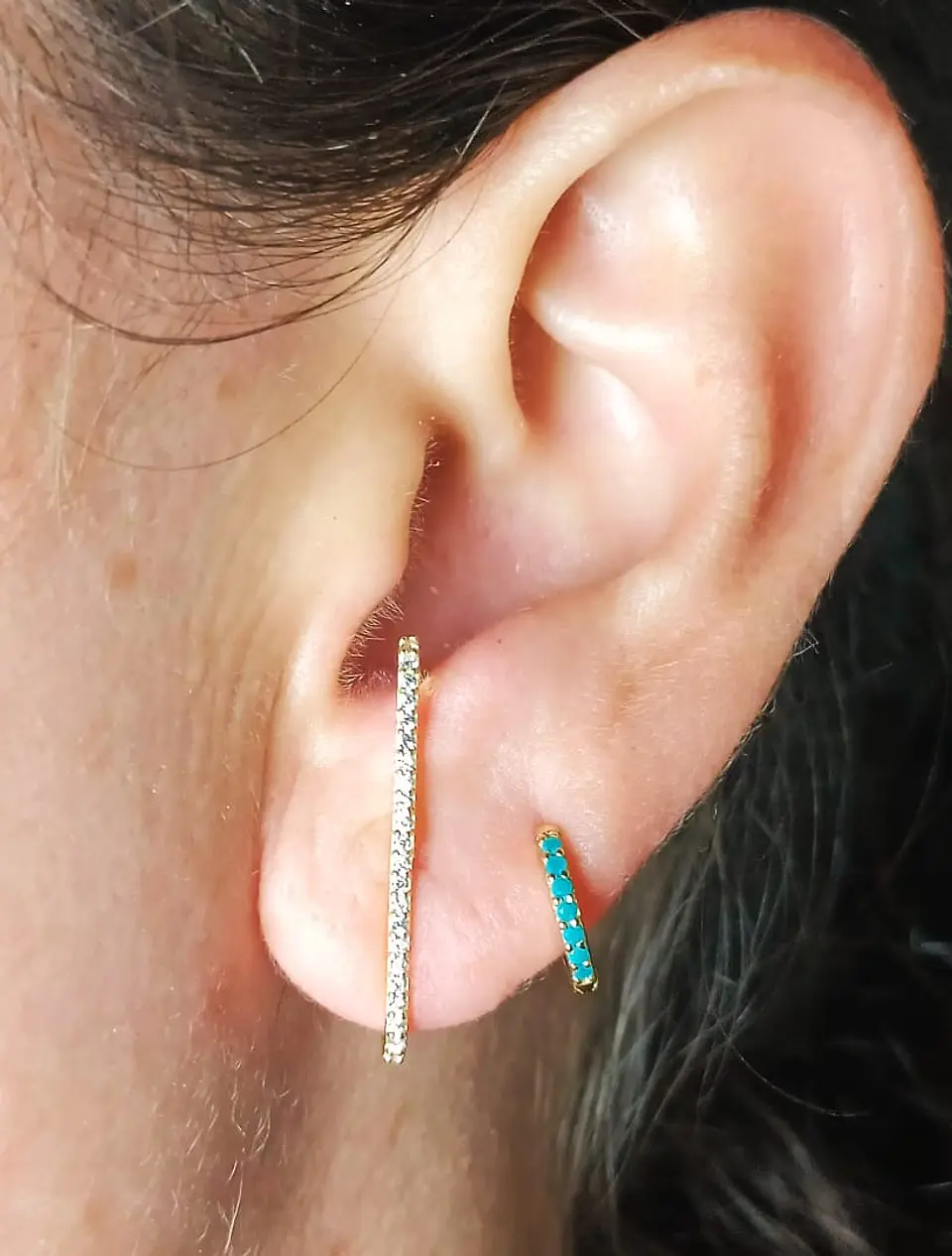 Aros Envolventes Modelo Monolito Plata S925 Chapada En Oro 18k 6