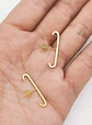Aros Envolventes Modelo Monolito Plata S925 Chapada En Oro 18k - Miniatura 5