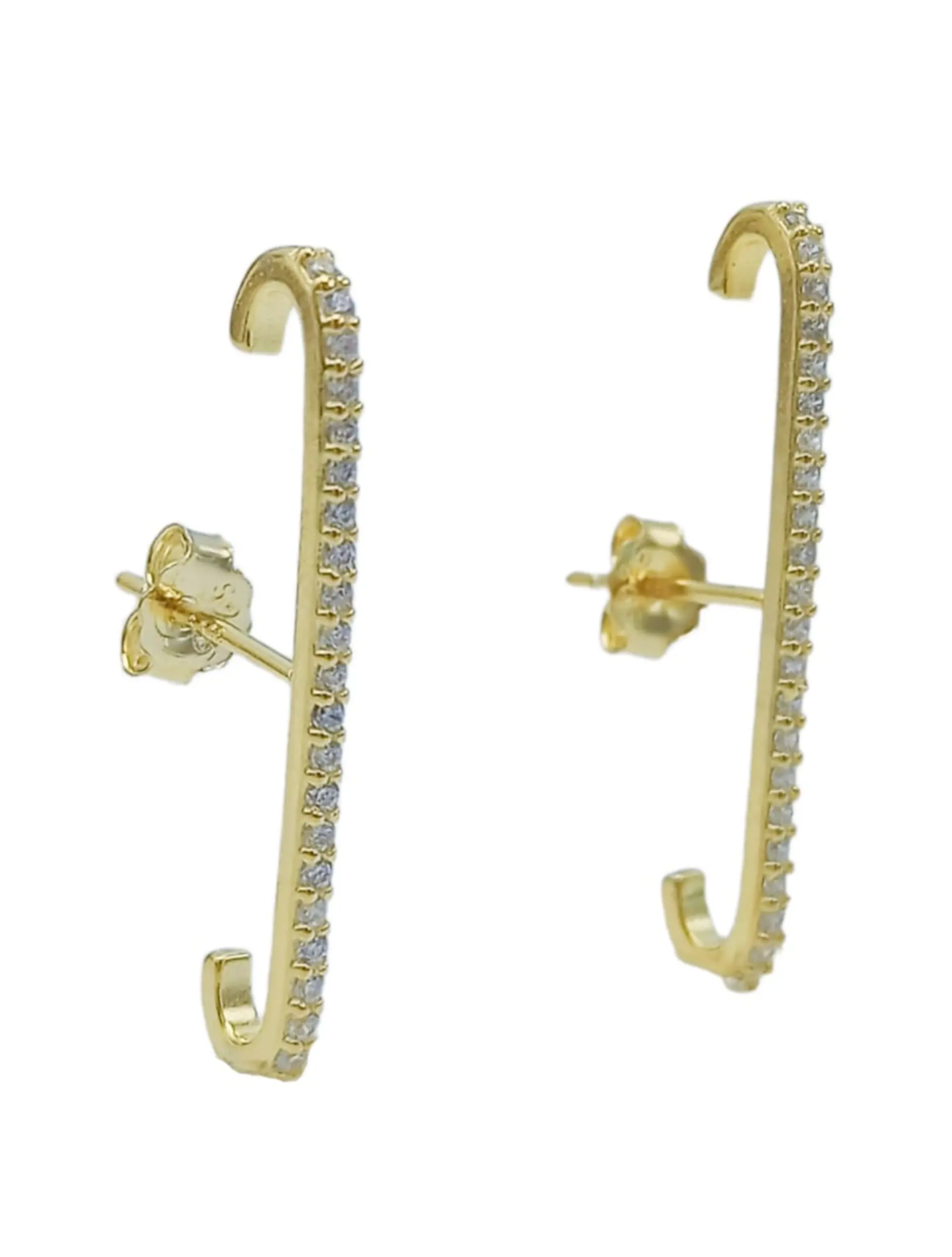 Aros Envolventes Modelo Monolito Plata S925 Chapada En Oro 18k 1