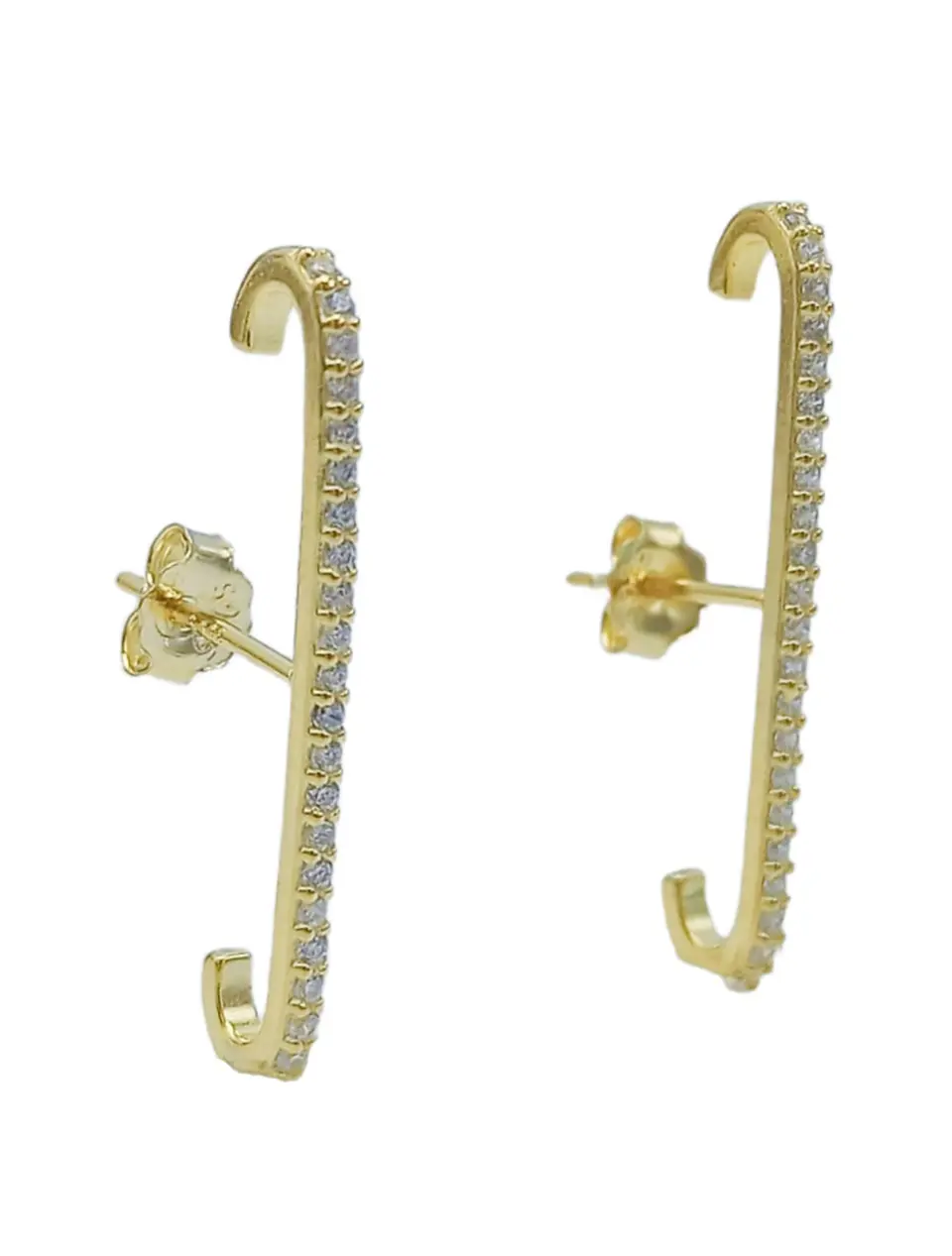 Aros Envolventes Modelo Monolito Plata S925 Chapada En Oro 18k 1