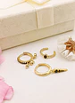 Pack Aros Black Star chapados En Oro 18k - Miniatura 2
