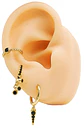 Pack Aros Black Star chapados En Oro 18k - Miniatura 7