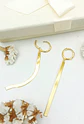 Argollas Huggies largas tejido serpiente Plata S925 Chapada Oro 18k - Miniatura 2