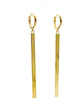 Argollas Huggies largas tejido serpiente Plata S925 Chapada Oro 18k - Miniatura 7