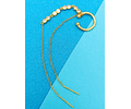 Pendiente earcuff Lianas plata fina S925 chapados En Oro 18k fake piercing